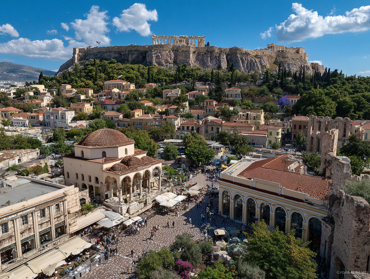 Historic Athens cityscape representing cultural exposure, travel as education, and raising globally aware children