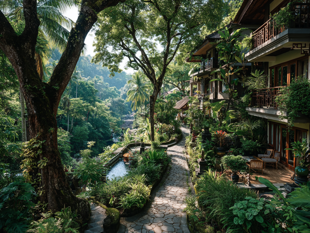 Lush Bali landscape symbolizing spiritual awareness, balance, and intentional living through travel