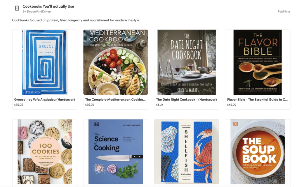 Curated cookbook collection featuring Mediterranean, Greek, science of cooking, and seasonal recipe books.