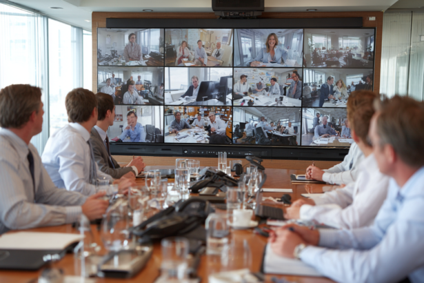Business professionals collaborating in a meeting, representing experience, leadership, and decision-making in the AI era
