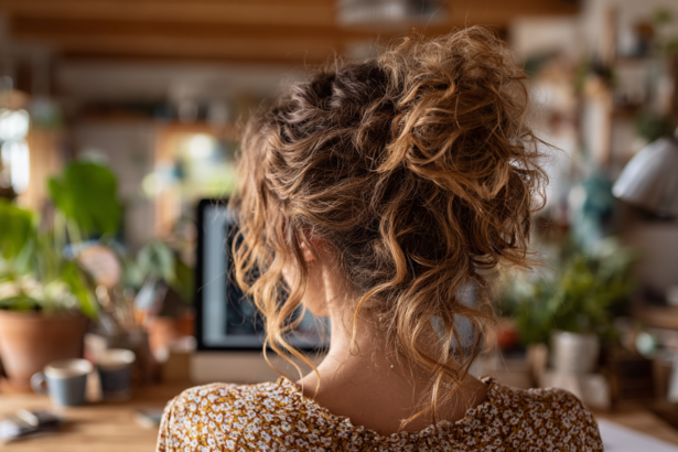 Woman working on a digital business and online income ecosystem from a creative home office