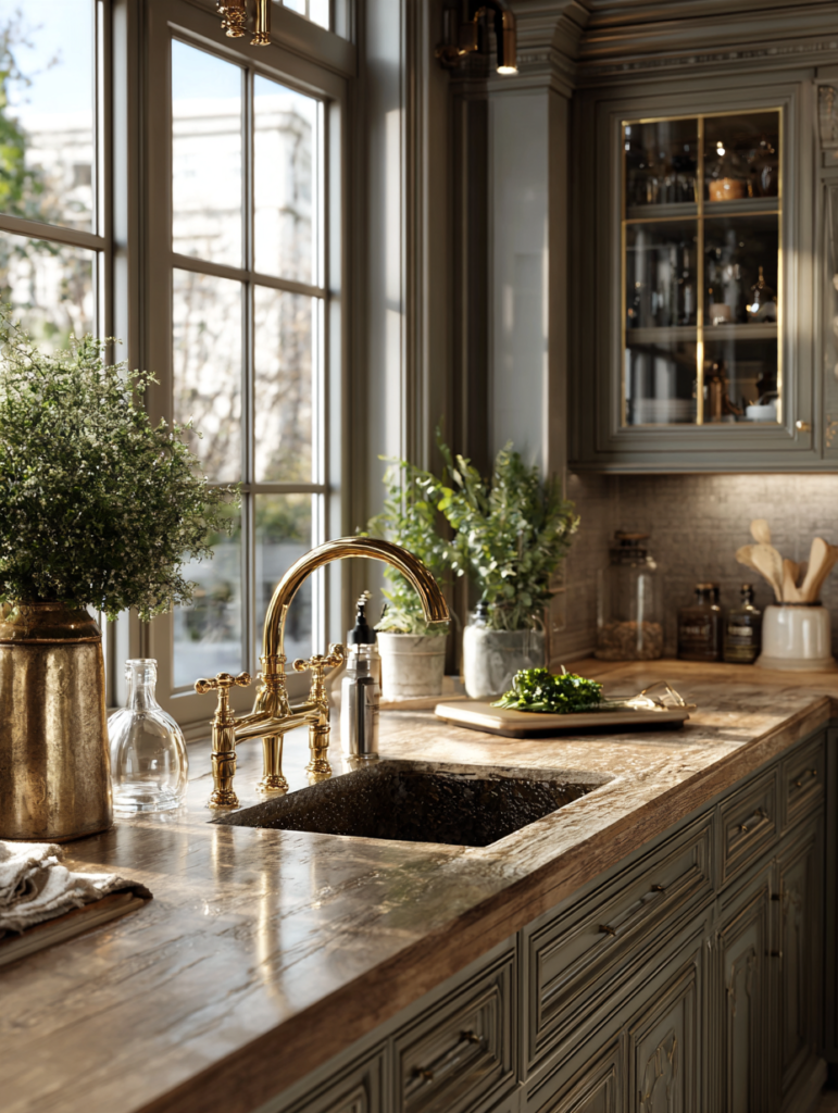 12 Brushed-Gold Kitchen Faucets That Can Change the Room Without a Renovation