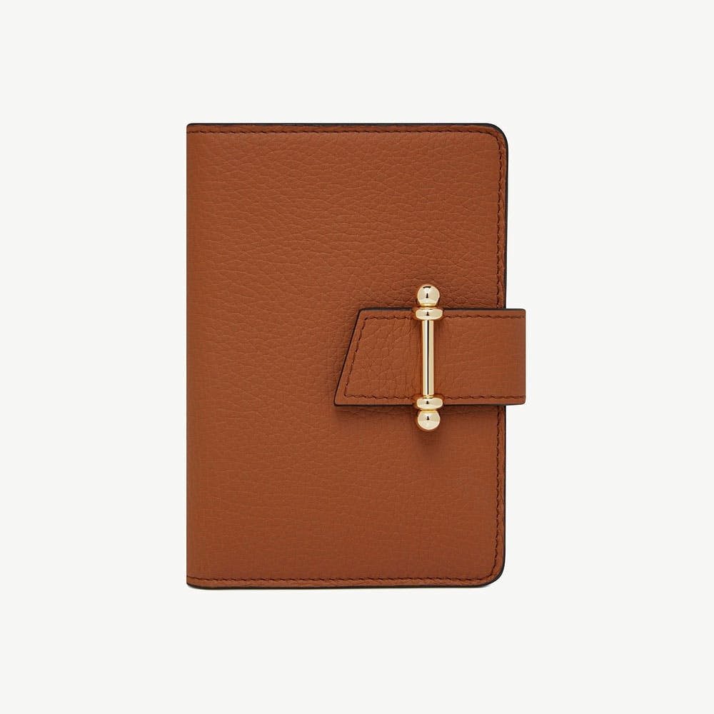 Strathberry Multrees passport holder in tan