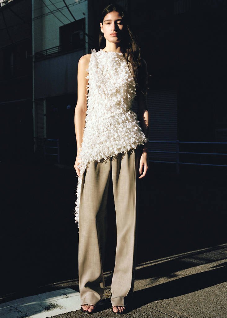 Mango Low-Rise Wool Trousers in Grey