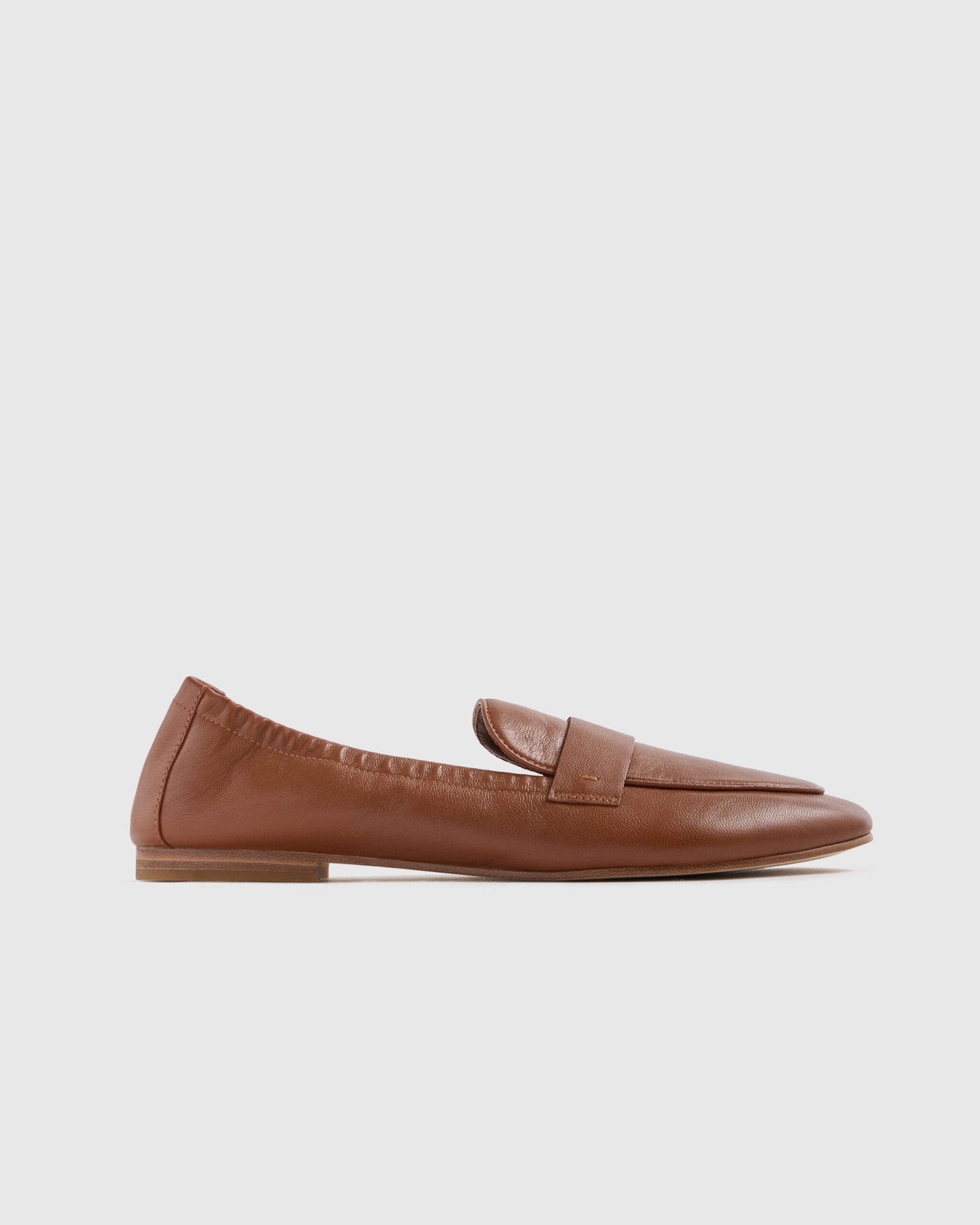 Quince Women's Italian Leather Soft Loafer in Cognac