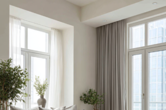 Navy velvet bedroom