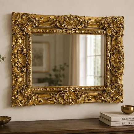 Baroque Antique Gold Ornate Wall Mirror