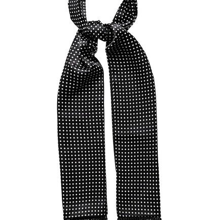Eton Men's Polka Dot Silk Scarf in Black